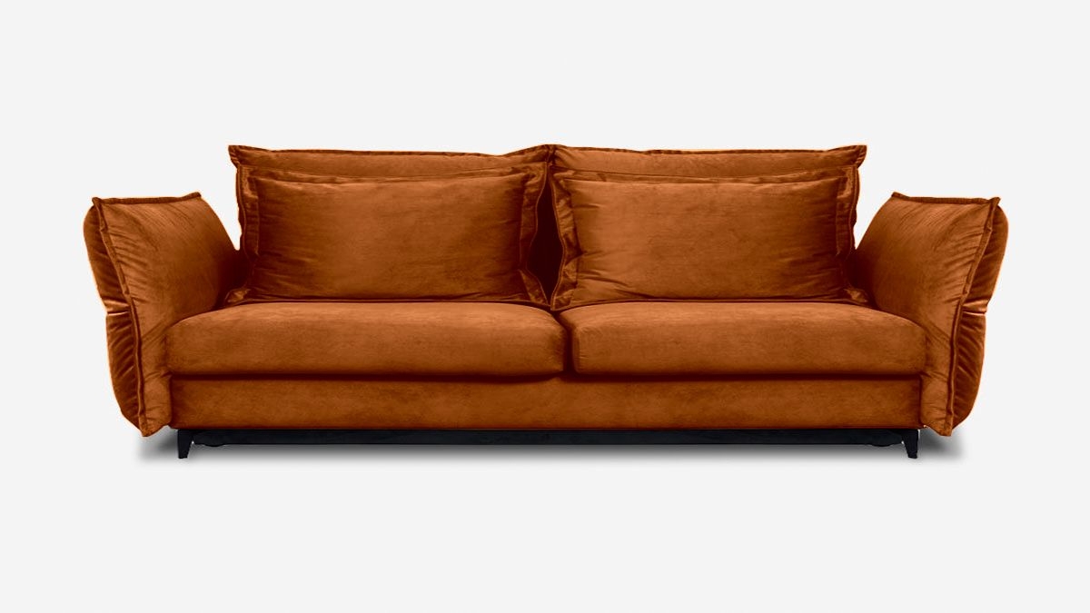 Canapé VERDURO - Velours - Droit - 4 places