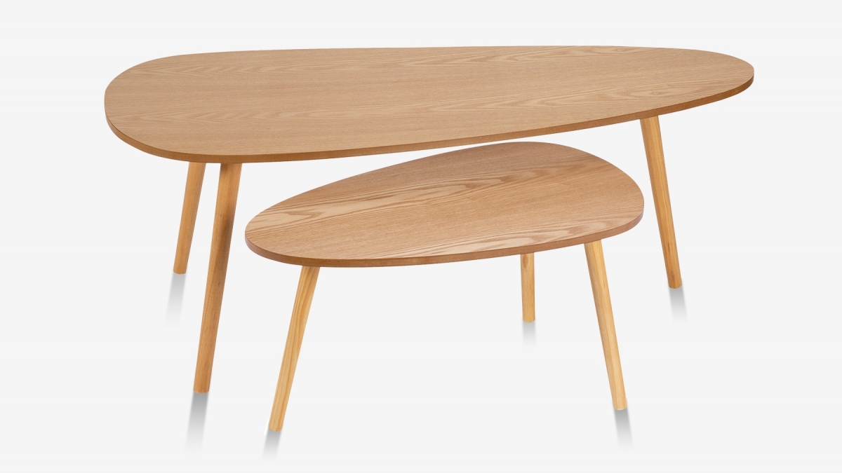 Set 2 table bois frene AMALIA