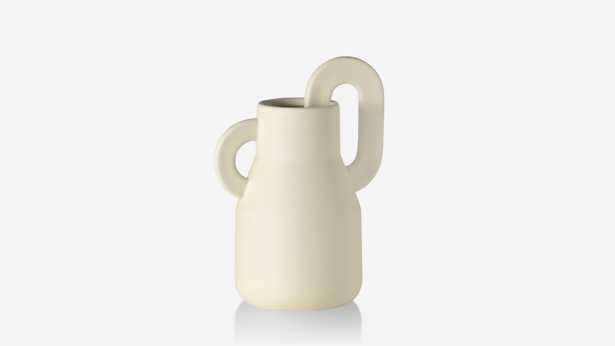 Vase ceramique ecru CORALLO