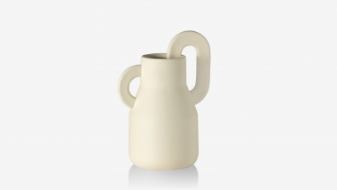 Vase ceramique ecru CORALLO