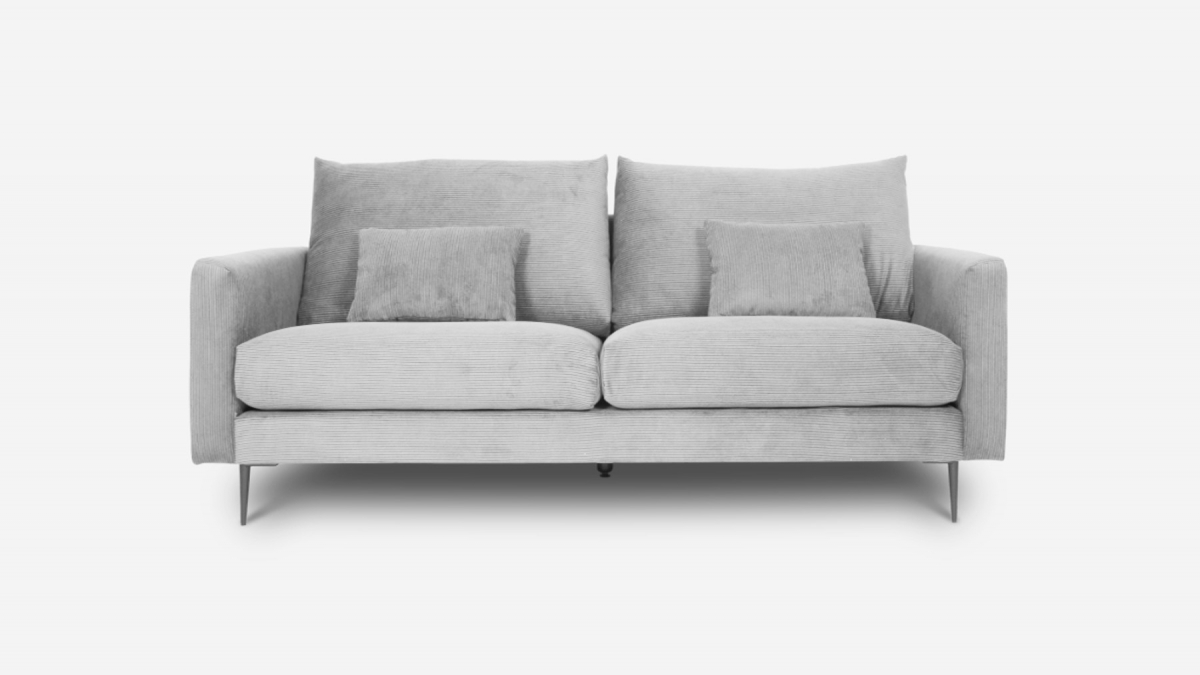 Canapé CARUSO - Velours côtelé - Droit - 2 places