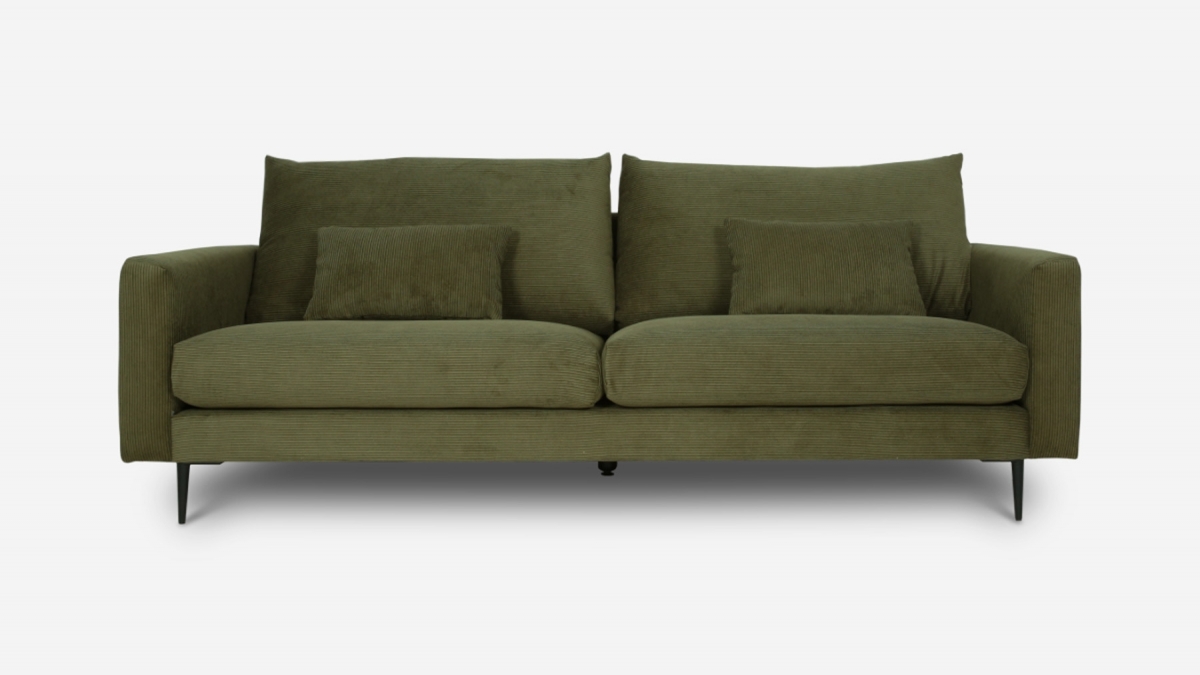 Canapé CARUSO - Velours côtelé - Droit - 3 places