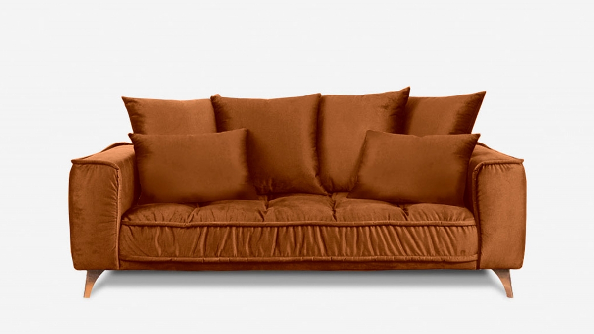 Canapé ALTAMO - Velours - Droit - 2 places