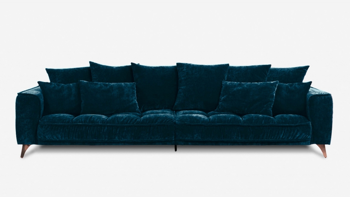 Canapé ALTAMO - Velours Premium - Droit - 4 places